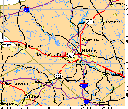 Whitfield, PA map