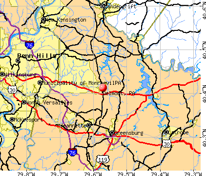 Delmont, PA map