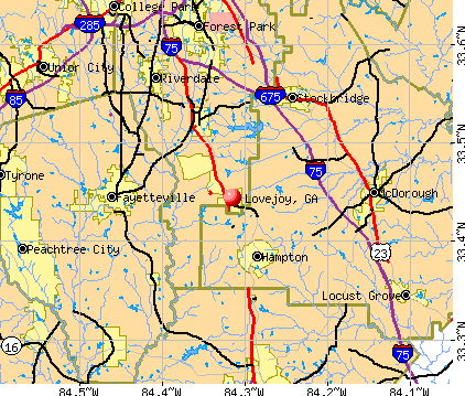 Lovejoy, GA map