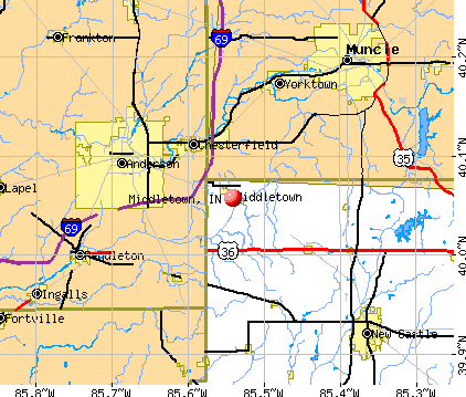 Middletown, IN map