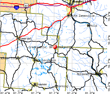 Crooksville, OH map