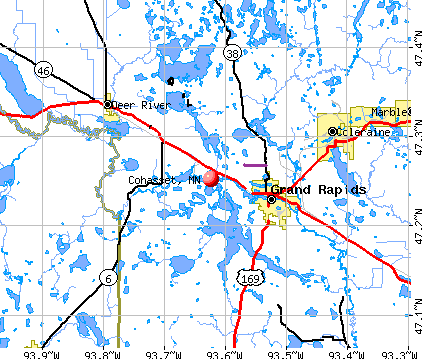 Cohasset, MN map