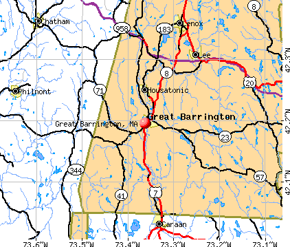 Great Barrington, MA map