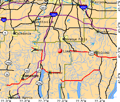 Lima, NY map