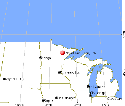 Mountain Iron, Minnesota map