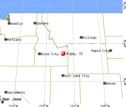 Rigby, Idaho map