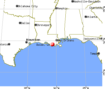 Dulac, Louisiana map