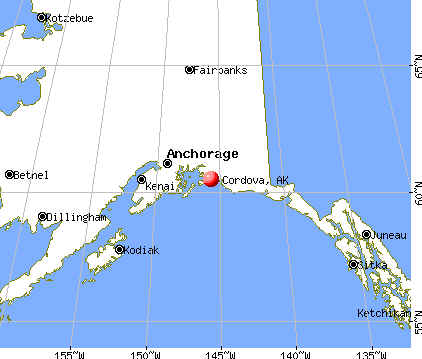 Cordova, Alaska map