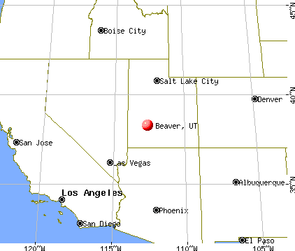 Beaver, Utah map