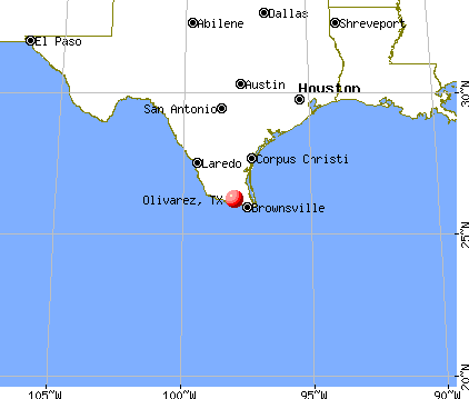 Olivarez, Texas map