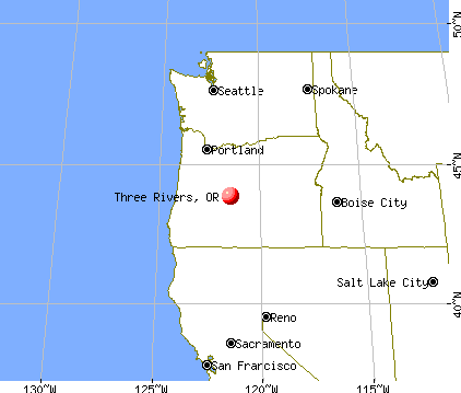 Three Rivers, Oregon map