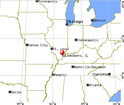 McLeansboro, Illinois map