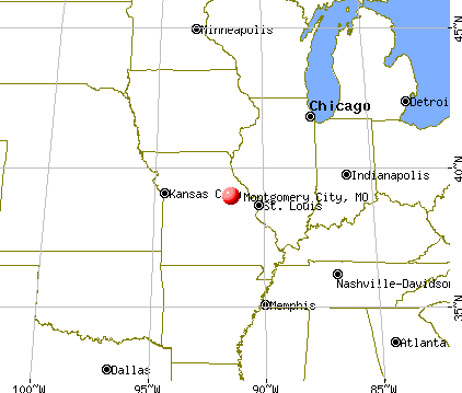 Montgomery City, Missouri map