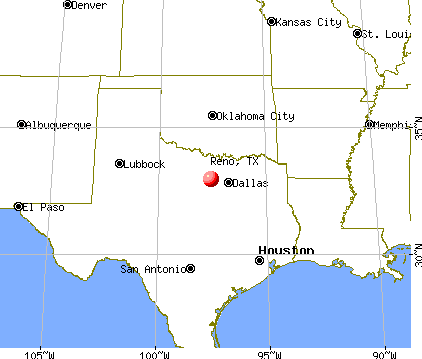 Reno, Texas map