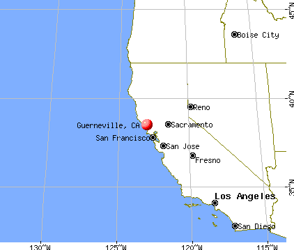 Guerneville, California map