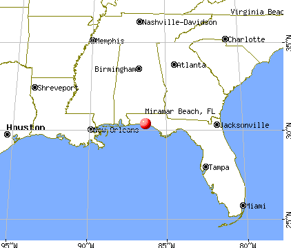 Miramar Beach, Florida map