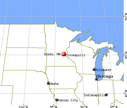Osseo, Minnesota map