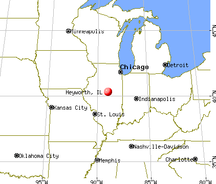 Heyworth, Illinois map