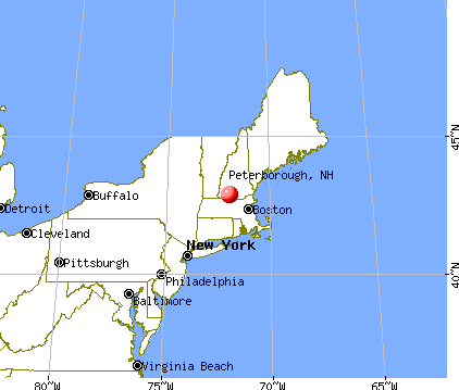 Peterborough, New Hampshire map