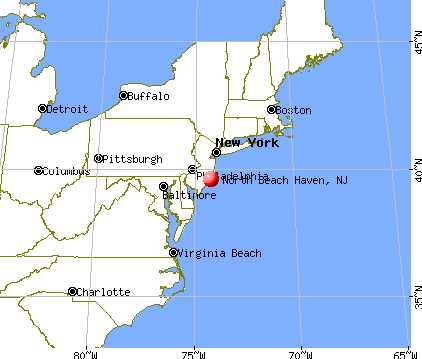 North Beach Haven, New Jersey map