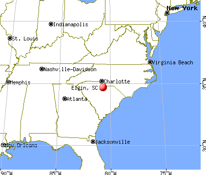 Elgin, South Carolina map
