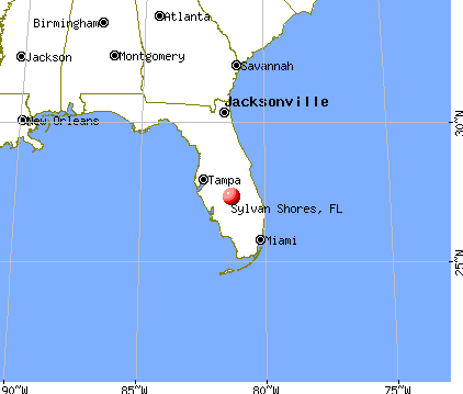 Sylvan Shores, Florida map