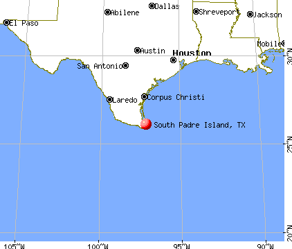 South Padre Island, Texas map