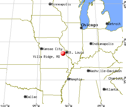 Villa Ridge, Missouri map