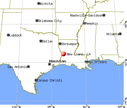 New Llano, Louisiana map