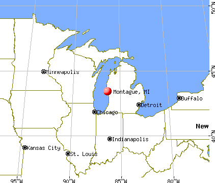 Montague, Michigan map