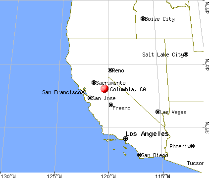 Columbia, California map