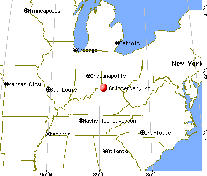 Crittenden, Kentucky map
