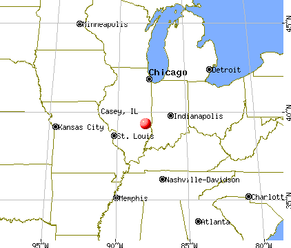 Casey, Illinois map