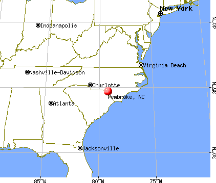 Pembroke, North Carolina map