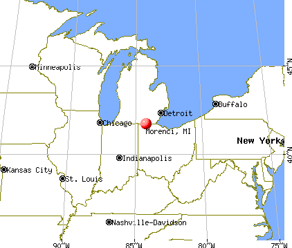 Morenci, Michigan map