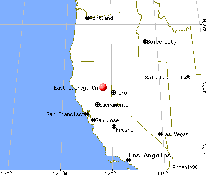 East Quincy, California map