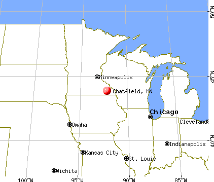 Chatfield, Minnesota map
