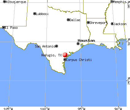 Refugio, Texas map