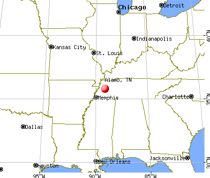 Alamo, Tennessee map