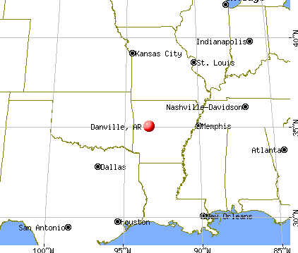 Danville, Arkansas map