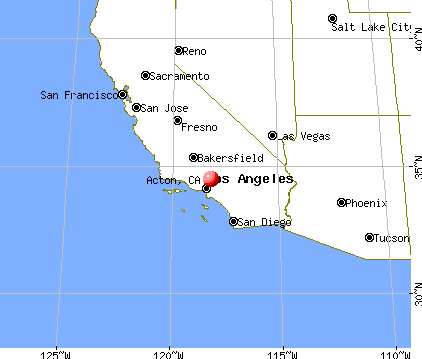 Acton, California map