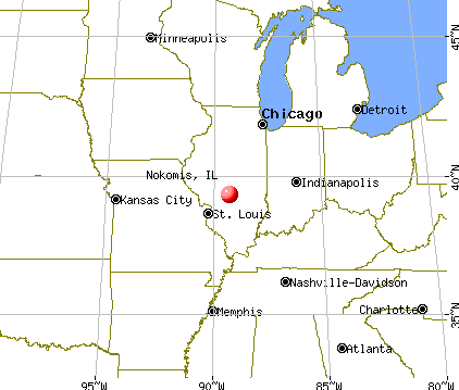 Nokomis, Illinois map