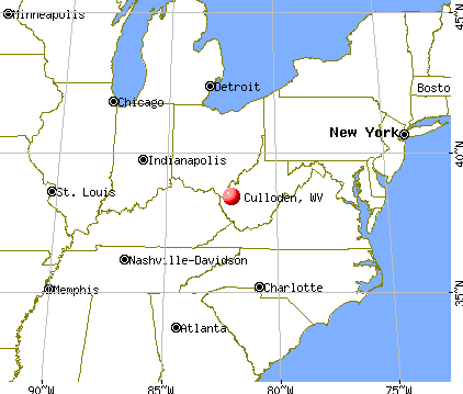 Culloden, West Virginia map
