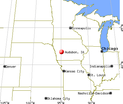 Audubon, Iowa map
