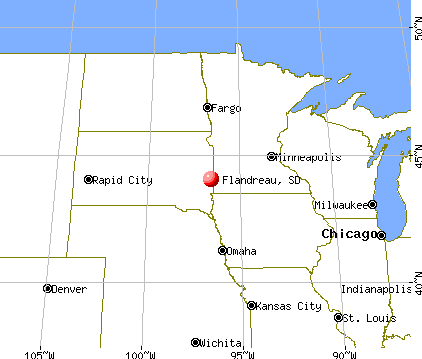 Flandreau, South Dakota map