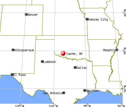 Cache, Oklahoma map