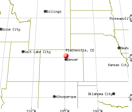 Platteville, Colorado map
