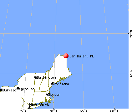 Van Buren, Maine map