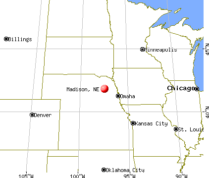 Madison, Nebraska map