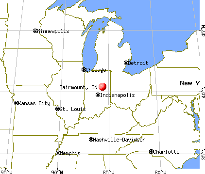 Fairmount, Indiana map